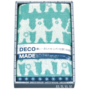 DECO MADE DMウッドベアー フェイスタオル ブルー【rm24006fcb100】