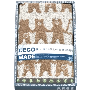 DECO MADE DMウッドベアー フェイスタオル ブラウン【rm24006fcb112】