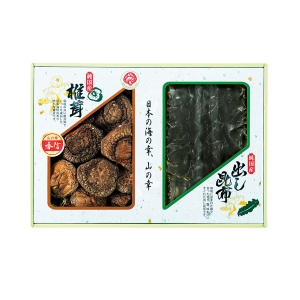 国内産 原木香信椎茸・昆布詰合せ【rm24a198gc038】